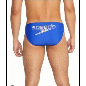 Speedo Men's True Cobalt Nylon Powerflex Eco Racer Briefs Sz 34 New In Bag
